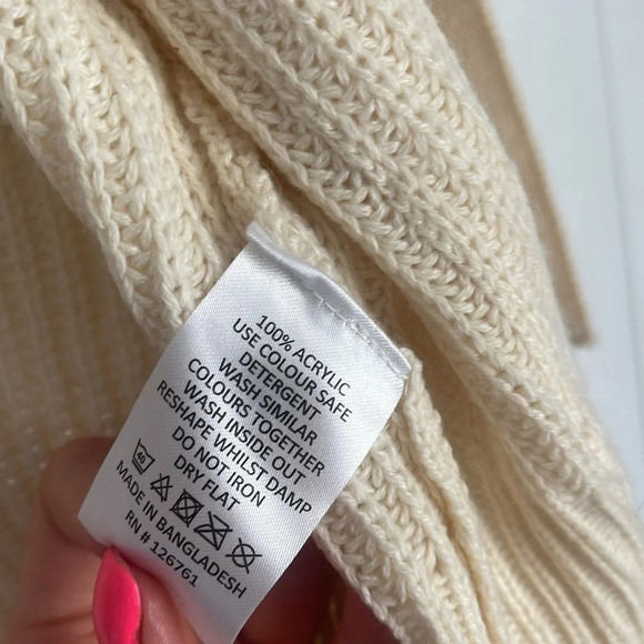 Love for Humanity Gold Label Collection Cream Colored Button Down Cardigan - Picture 5 of 5
